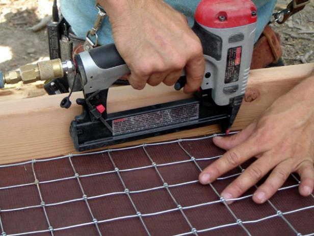 pneumatic stapler used to attach fabric to frame pneumatic stapler used to attach fabric to frame
