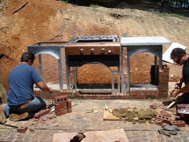 lay the bricks using a basic mortar mix lay the bricks using a basic mortar mix