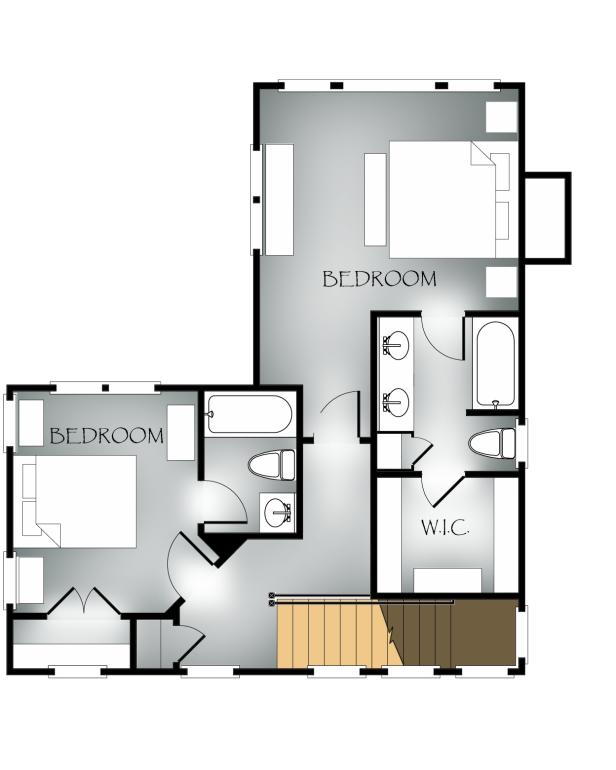 Upper Level of Endless-View Lodge Endless-View Lodge 2nd Floor Plan