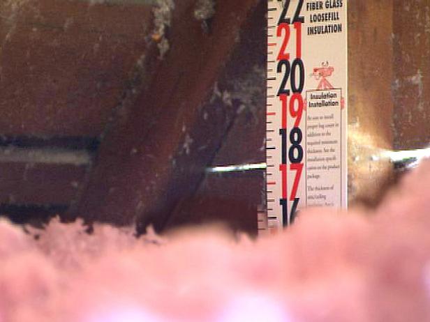 Insulation in the attic.
