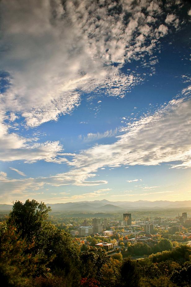 Asheville Evening Skyline Asheville Downtown Skyline