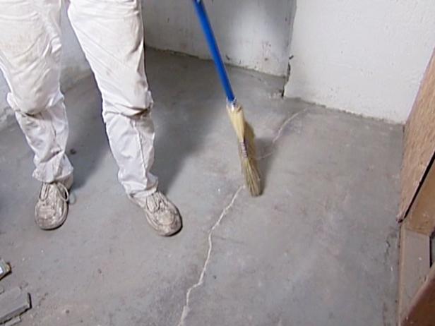 concrete crack cracks repair paint sweeping filler diy 2333 repairing deck step dam