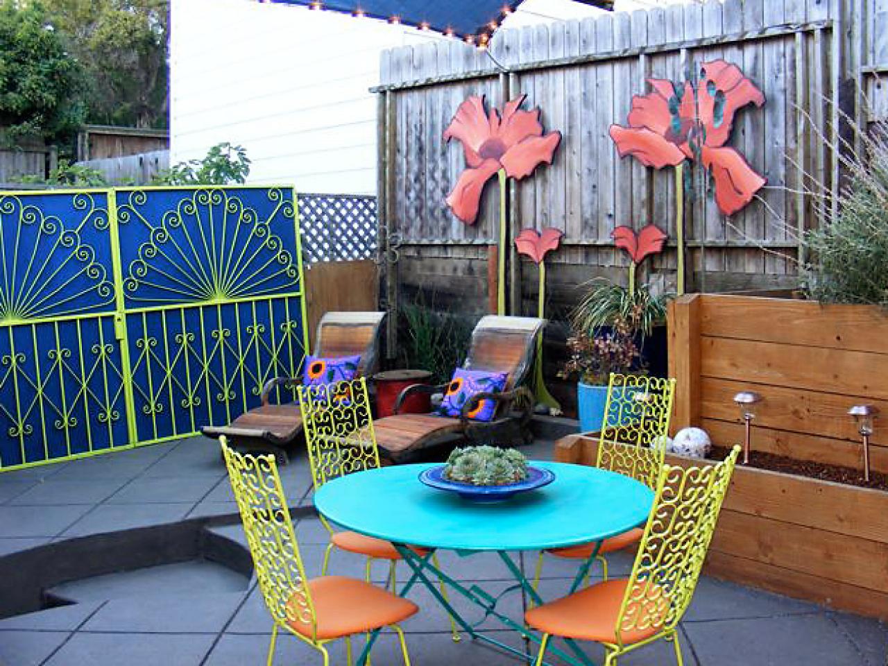 Transforming Patios With Paint and Colorful Accents | DIY