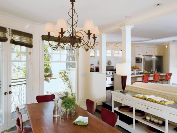Eclectic Breakfast Room with Quirky Chandelier Eclectic Breakfast Room with Quirky Chandelier