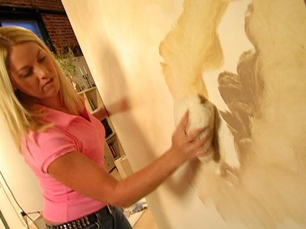 Spread paint in a light, circular motion.