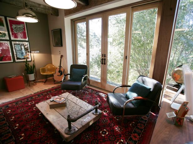 Home Office With Sliding Glass Doors Home Office With Sliding Glass Doors