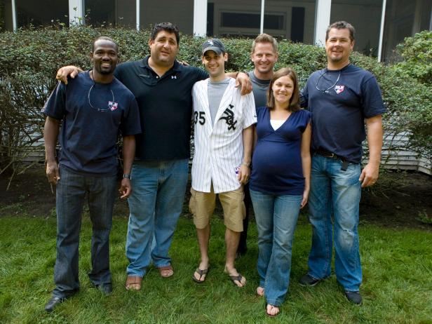 Homeowners and Professionals in Front of Man Cave Homeowners and Professionals in Front of Man Cave
