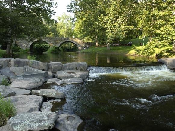 Stone Arch Bridge and River Stone Arch Bridge and River