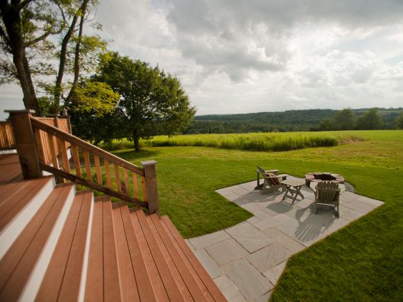 Deck Stairs and Bluestone Patio Deck Stairs and Bluestone Patio