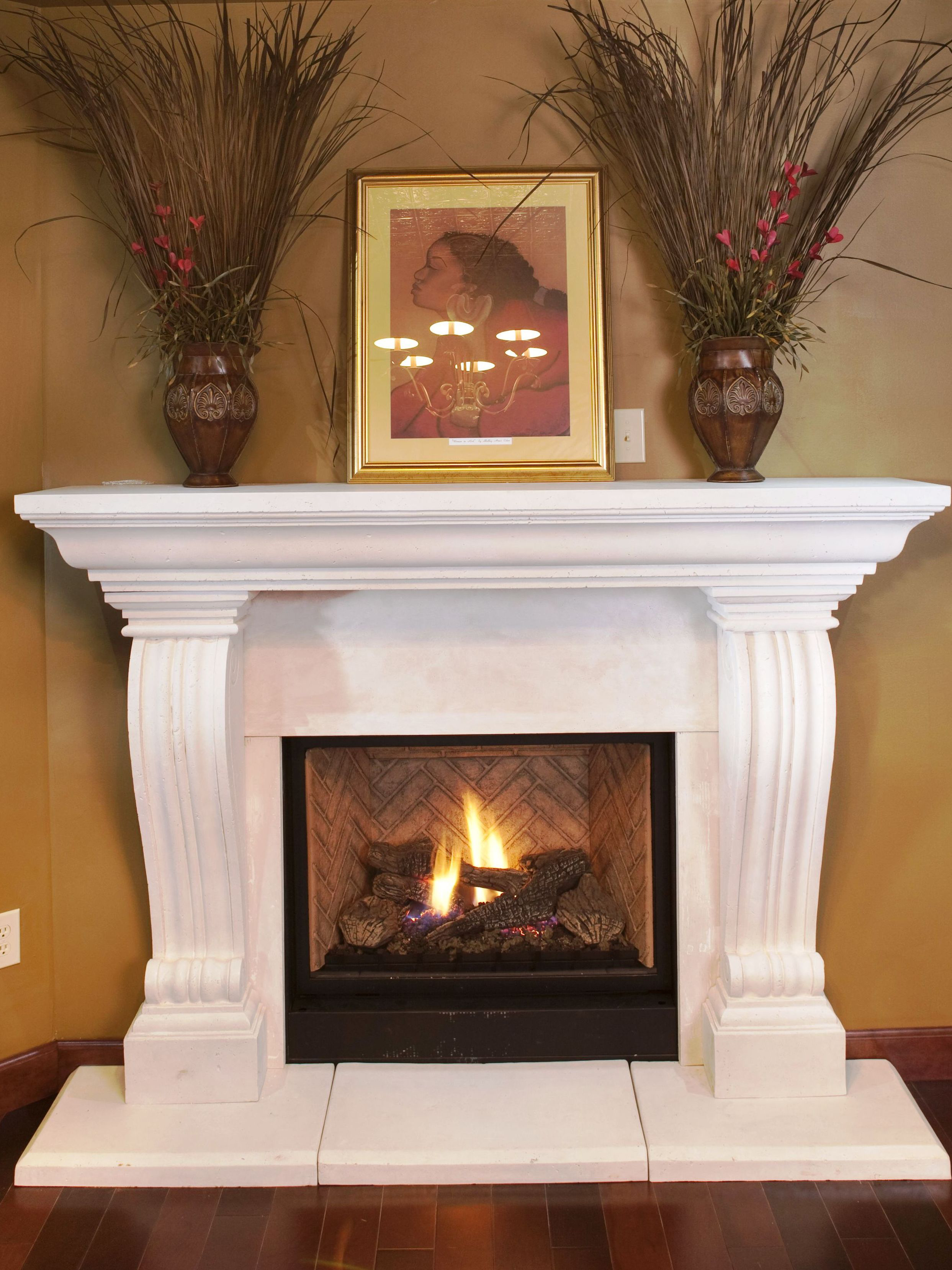 gas fireplace logs vented