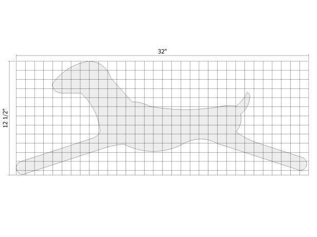 Use the guide for marking the reindeer body. You will create two. Make sure to note dimensions and cuts.