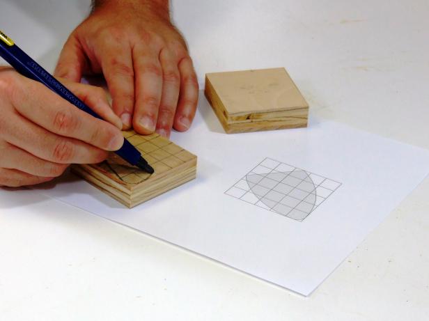 Use the guide for marking the ears. Transfer the pattern to your piece of plywood before cutting. You will create four ears.