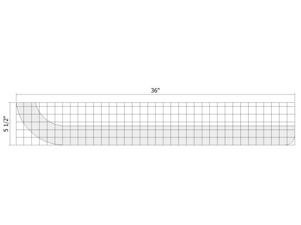 Use the guide for marking the runners. There will be two of these cut out.