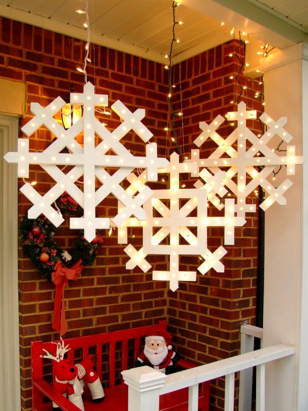 Completed Wooden Snowflakes Completed Wooden Snowflakes