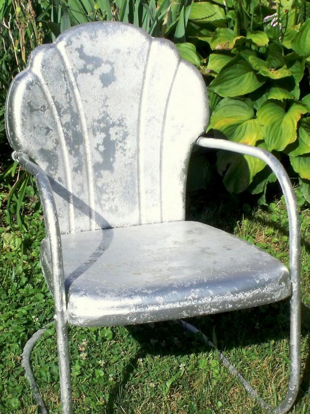 Old Metal Chair with Primer Old Metal Chair with Primer