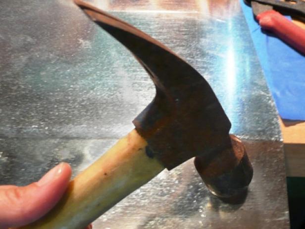 Hammering metal Hammering metal