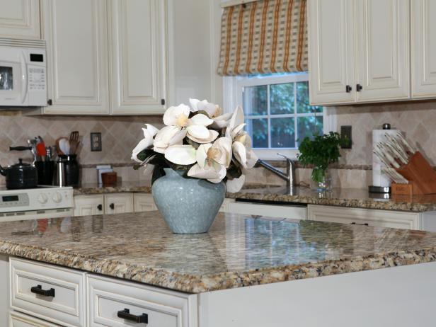 Completed Granite Island Countertop Completed Granite Island Countertop