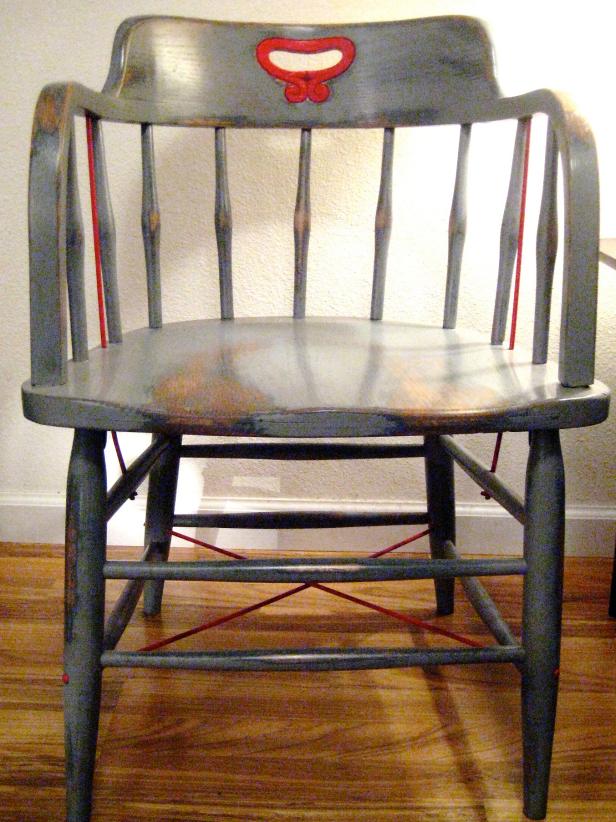 Here is your completed chair after applying 3 to 5 coats of a clear protective finish to it. Let dry adequately before putting into service.