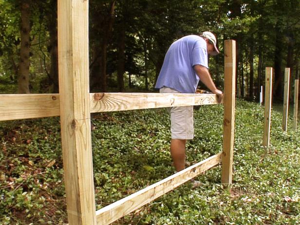 After rails are attached to the posts, cut off the excess so that the rail is flush with the post.