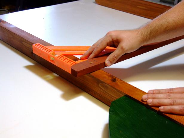 Use a square to help in positioning the rungs.