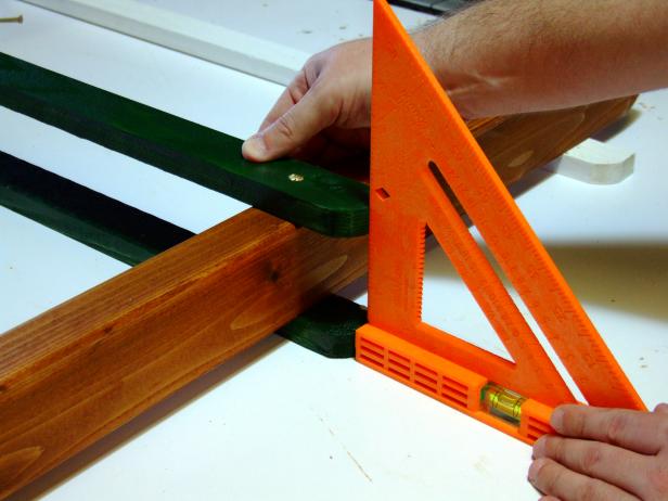 Position the rungs in matching pairs with the edges flush, clamp in place.