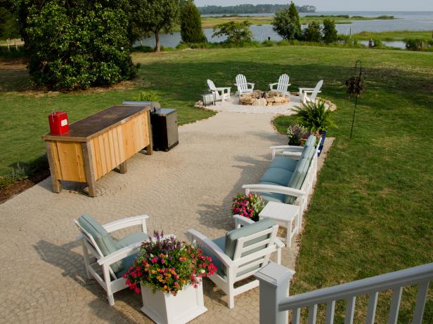 Silica Sand and Epoxy Beach Surface Walkway to Fire Pit Area Silica Sand and Epoxy Beach Surface Walkway to Fire Pit Area