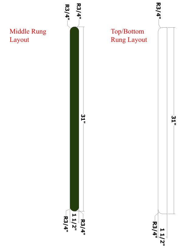 Follow the pattern to build the game's bottom and top rungs.