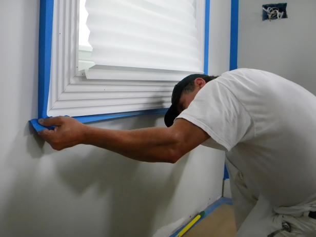 Need to paint around any windows? If so, use a steady hand or protect window trim with painter's tape.