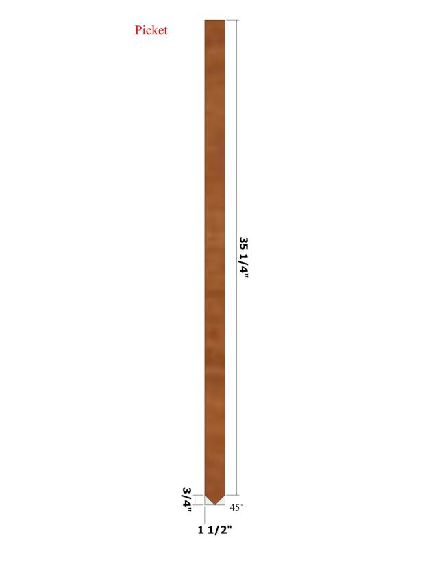 Use the layout as a guide for marking and cutting the pickets.