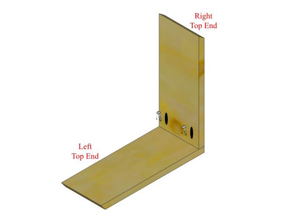 Attach the right top end to the left top end using glue and 1-1/4" pocket-hole screws.