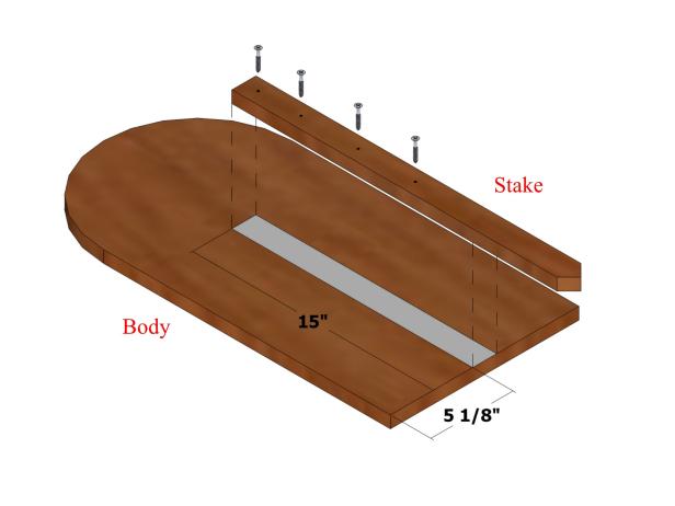 Follow the layout drawing to help you position the stake.