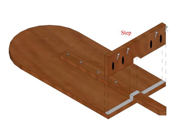 Use the layout drawing to help you position the step.