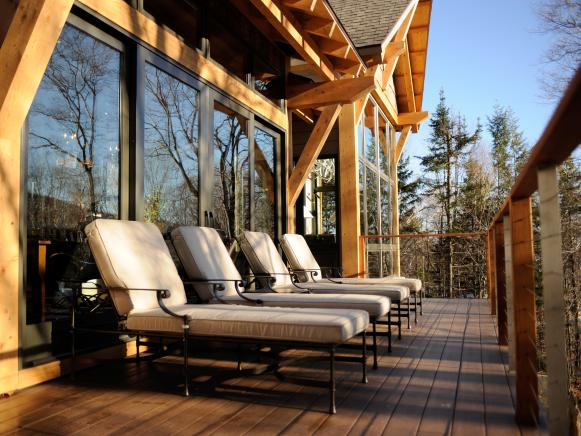 Rustic Deck Overlooks Mountain View Rustic Deck Overlooks Mountain View