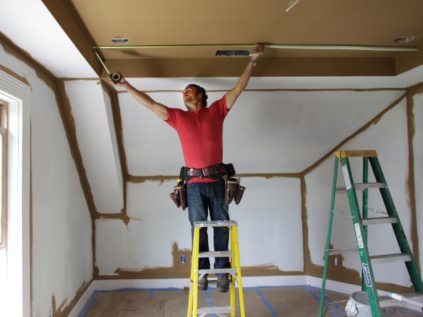 Prep Ceiling and Locate Joists Prep Ceiling and Locate Joists