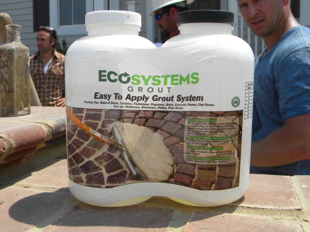 After emptying the bag of silica into they mixer, add the two-part ecosystem grout and then add the recommended amount of water and mix for three minutes.