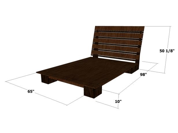 The finished dimensions are 50-1/8" high x 65" wide x 98" deep.