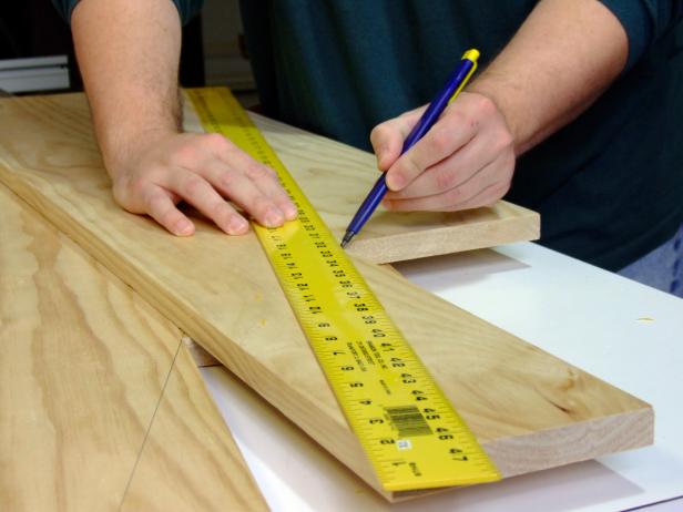 Use the layout in Image 1 as a guide for marking the headboard panel assembly using a metal ruler.