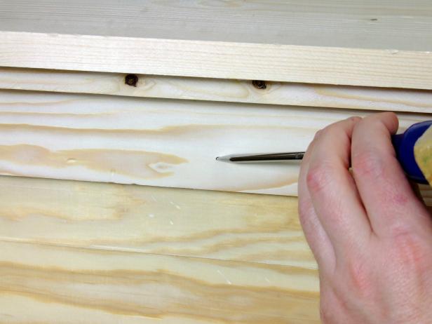To create the look of wormholes, use an awl or ice pick. Try creating holes in different angles as well.