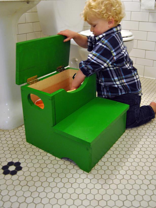 Woodworking Project: How to Build a Storage Step Stool for Kids | DIY 