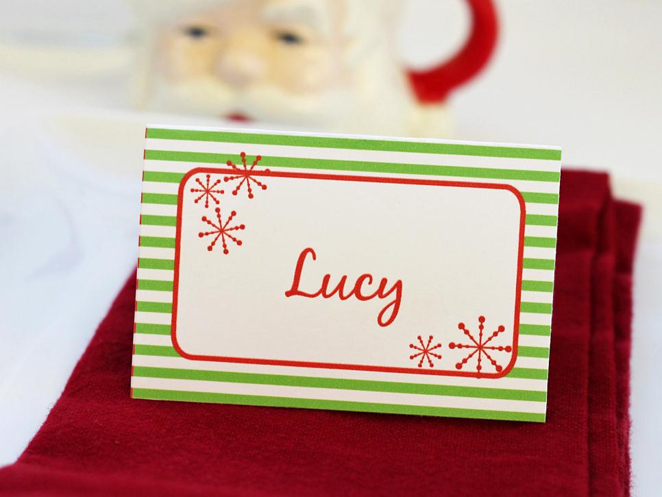 Templates for Customizable Holiday PlaceSetting Cards DIY