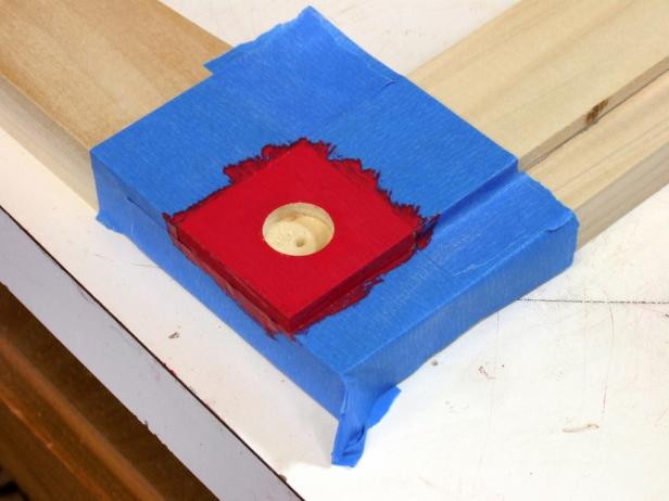 Use painter's tape to mark off each square area, and prime and paint.