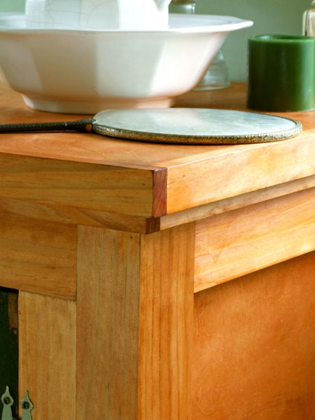 Fill nail holes and apply paint or stain and polyurethane as desired on the project.
