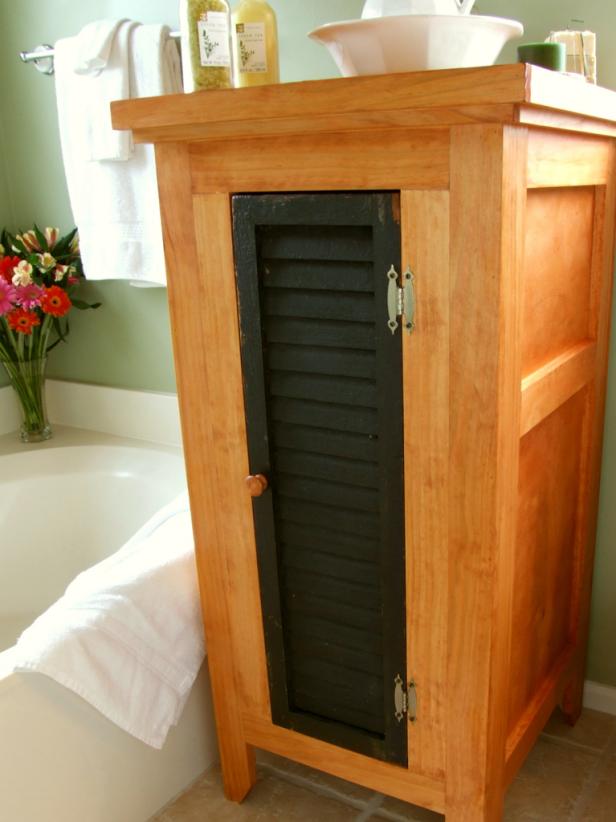 Depending on the condition of the reclaimed shutter, you may want to apply a coat of polyurethane to seal the shutter.