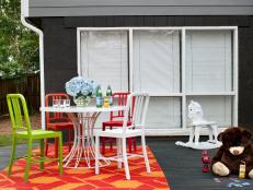 Colorful Outdoor Dining Space