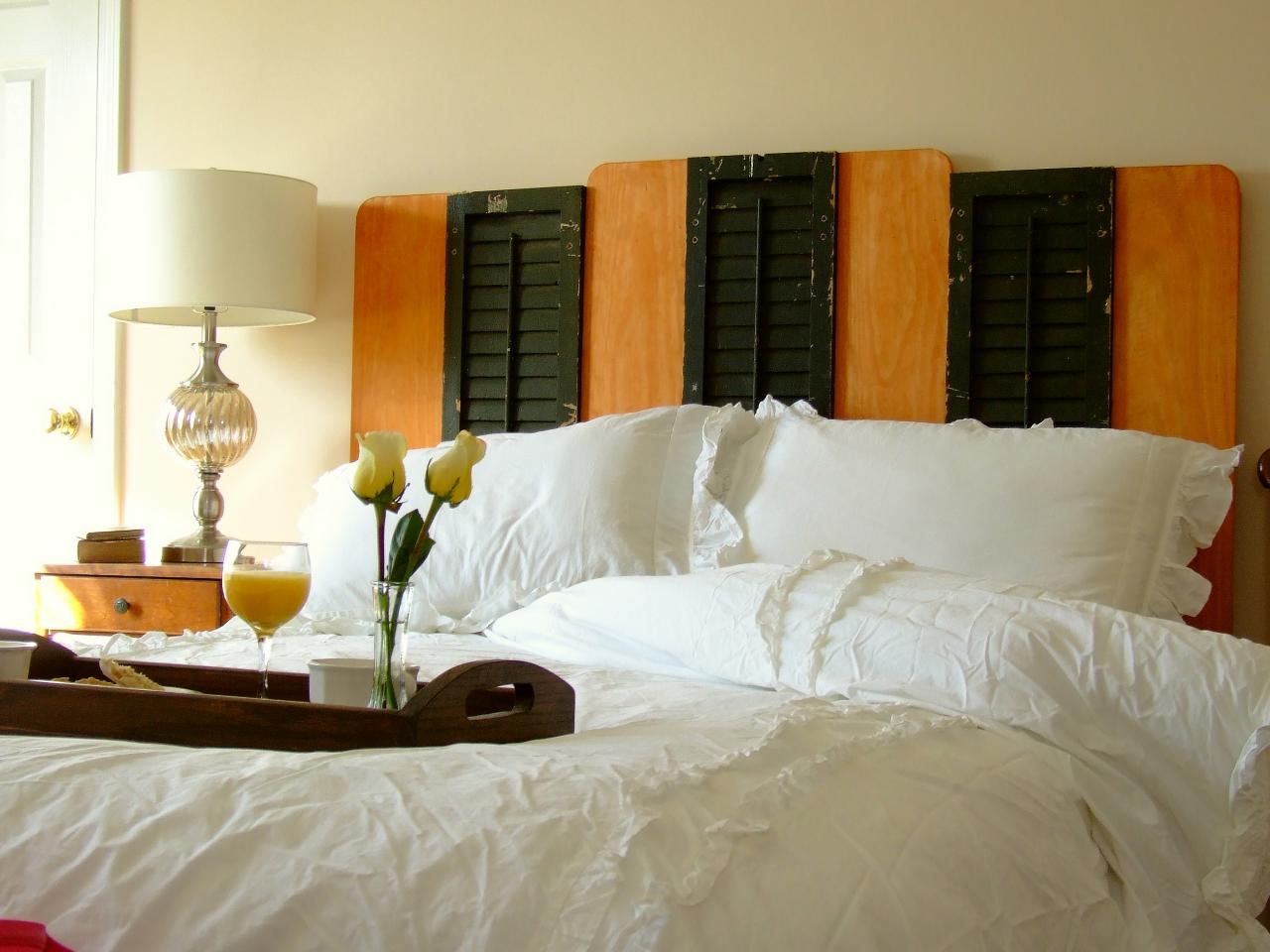 DIY Reclaimed Shutter Bedroom Headboard | how-tos | DIY