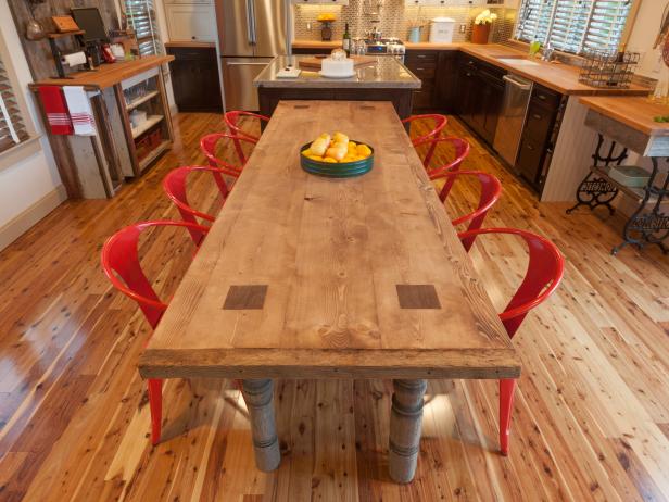 dining room table the completed rustic harvest style dining table 