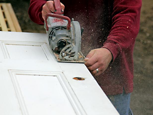 Cut doors down to consistent widths.