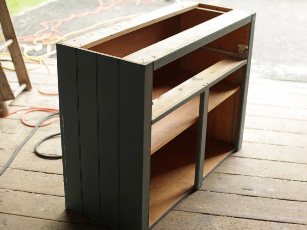 A 36-inch cabinet was salvaged from another remodel to be used in this project.