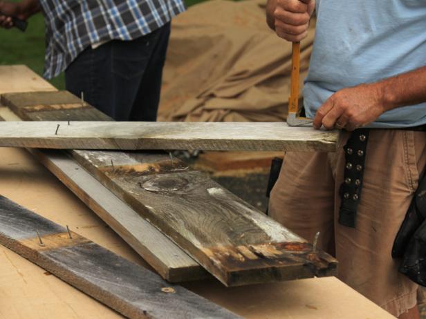 Carefully remove unneeded nails in your reclaimed wood.
