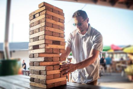 Giant Jenga-Style Tumbling Tower Game